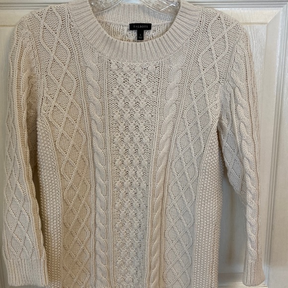 Talbots Sweaters - Talbots Ivory Cable Knit Sweater
